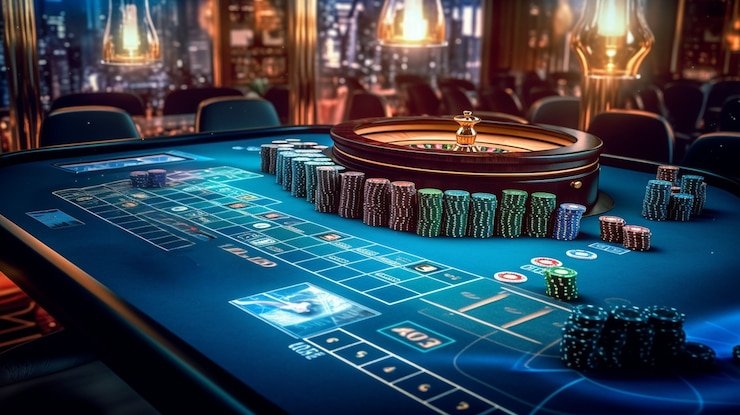 Casino Hold'em live dealer table at sajitoto studio with HD broadcast