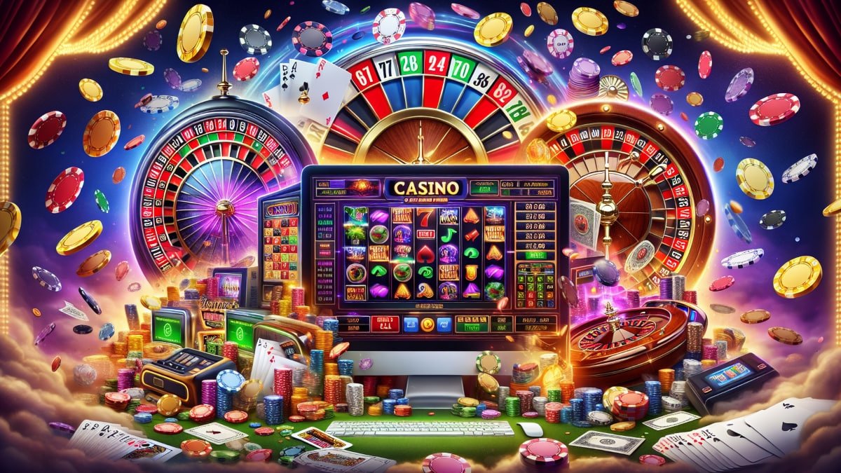 Casino Hold'em betting chips on sajitoto table